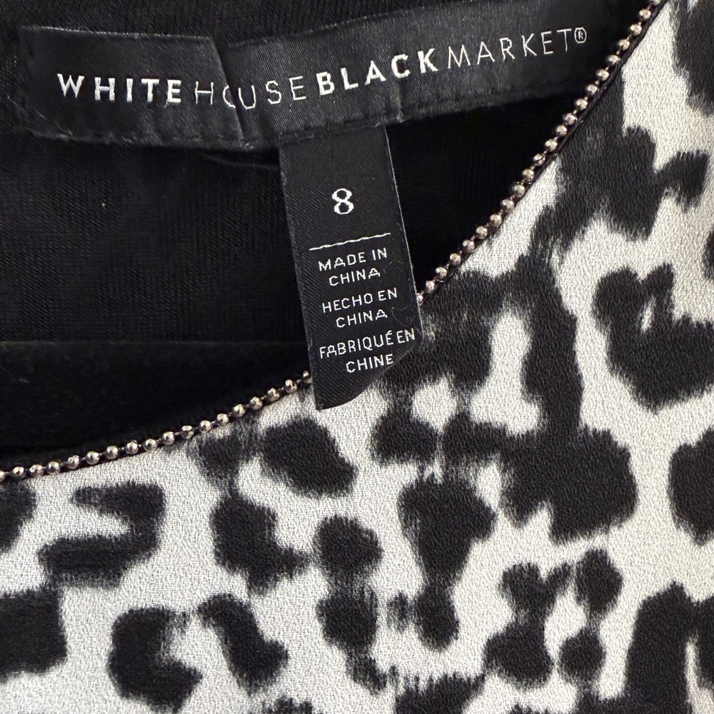 White House Black Market Leopard High-Low Dress 8 - Picture 4 of 13